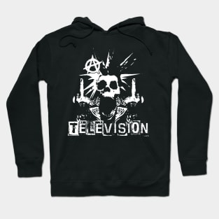 television skeleton punk Hoodie